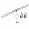 Center Oval Wardrobe Rod Tub Support Bracket with Installation screws - 15 x 30 mm (Matte Chrome) view 3