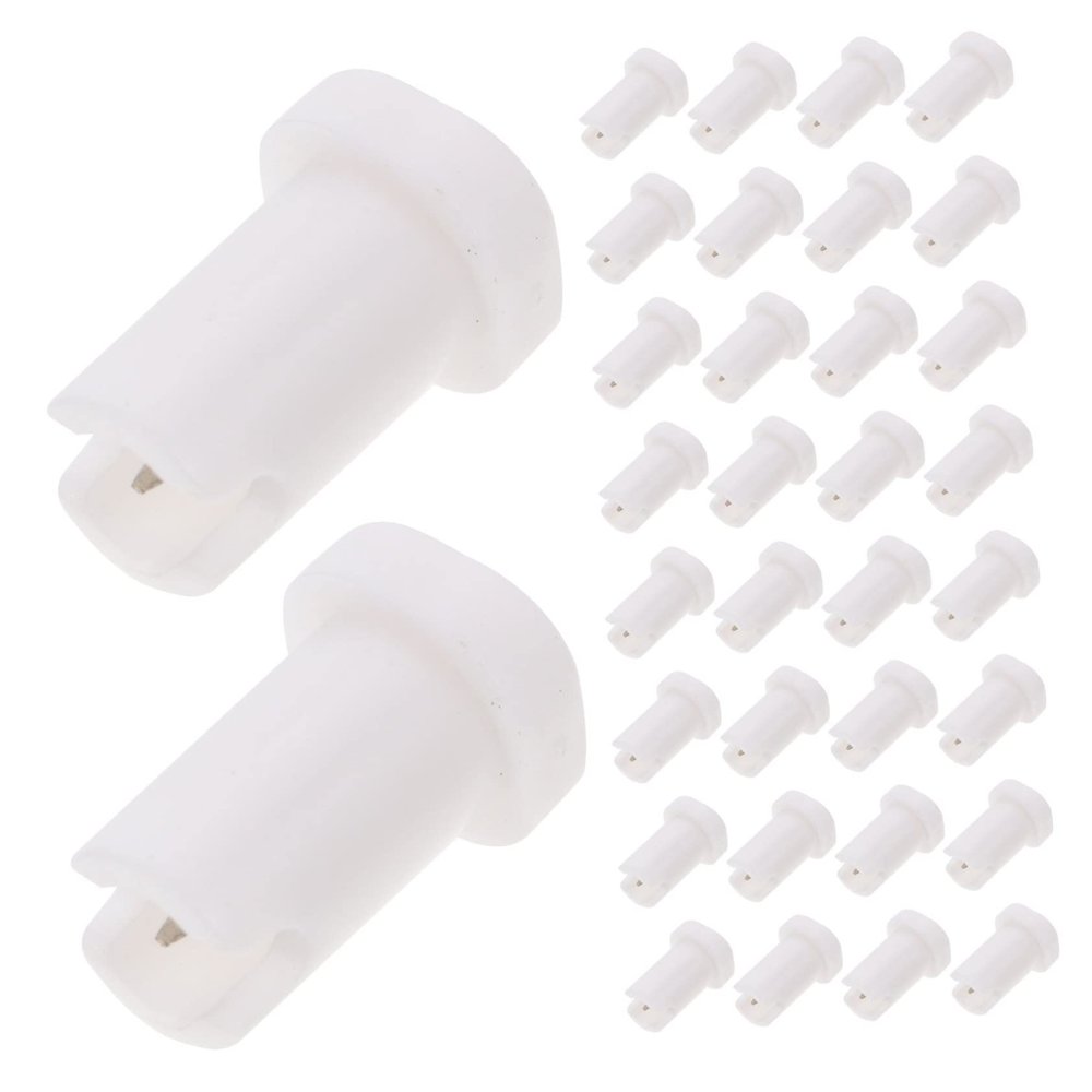 FOMIYES 100Pcs Glue bottle anti-blocking needle glue off tools eyelash glue bottle lash extensions supplies lash tool Nozzle Needle for Glue Anti-clogging Stainless steel nozzle head white