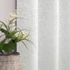 Off White Curtains 84 Inches Long for Bedroom Grommet Tone on Tone Design 3D Jacquard Embossed Damask Moroccan Pattern 50% Blackout Drapes for Living Room 84 Inch Length 2 Panels Set Cream view 1