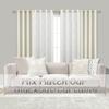 Off White Curtains 84 Inches Long for Bedroom Grommet Tone on Tone Design 3D Jacquard Embossed Damask Moroccan Pattern 50% Blackout Drapes for Living Room 84 Inch Length 2 Panels Set Cream view 2