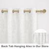 Off White Curtains 84 Inches Long for Bedroom Grommet Tone on Tone Design 3D Jacquard Embossed Damask Moroccan Pattern 50% Blackout Drapes for Living Room 84 Inch Length 2 Panels Set Cream view 3