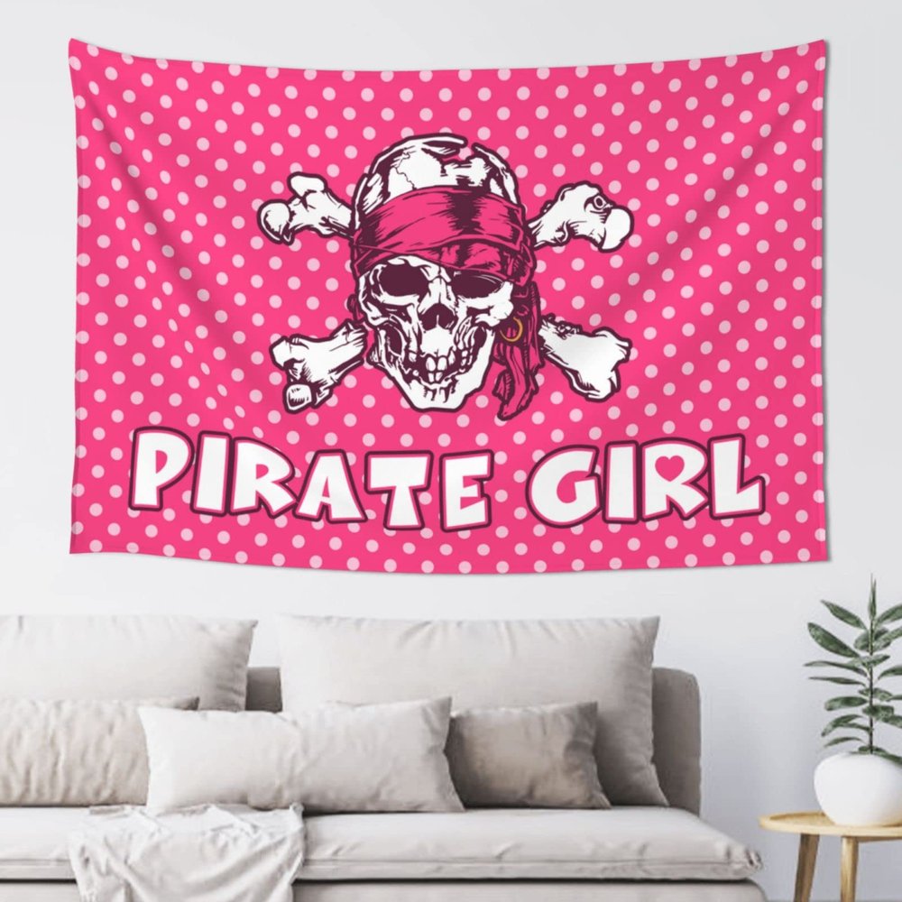 CakJuice Tapestry for Walls Pirate Girl Tapestry Tapestry Funny Bedroom Door Decorations (Size : 100X150CM)