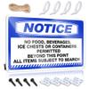 Man Cave Accessories And Decor Notice No Food Beverages Ice Chests Or Containers Permitted Beyond This Point Tin Sign Office Tin Sign Funny Warning Signs (Size : 30X40CM) view 1