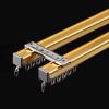 TEN-HIGH Curtain Track 7.22ft, Aluminium Ceiling Mounted Track for Curtains, Room Divider-Ceiling Curtain Track Rail Gold Color 4pcs, Wall Thickness 1.35mm view 1