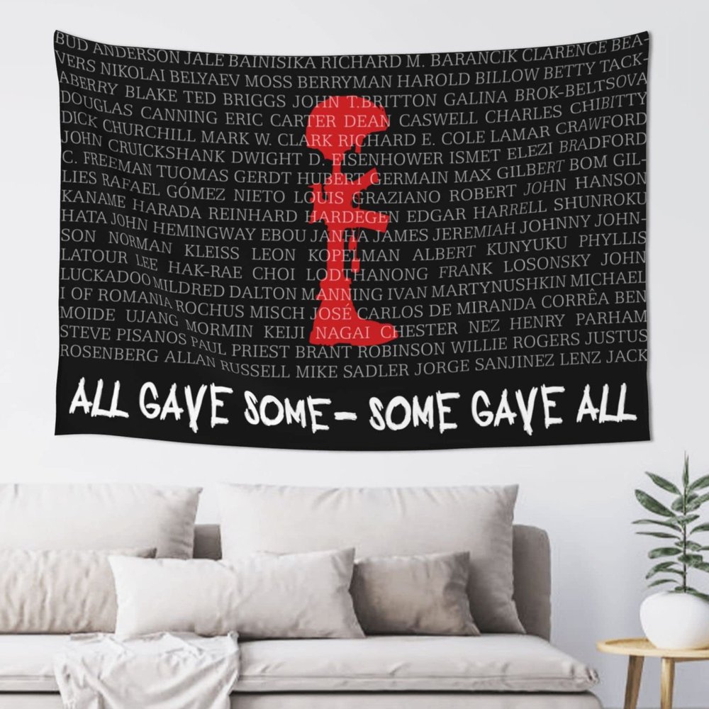 Funny Sogns All Gave Some Some Gave All Military Tapestry Tapsterys Wall Tapsterys Wall (Size : 75X100CM)