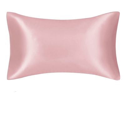 MOCOBA Silk Silky Stain Pillowcase Silky Pillowcase Natural Silk Pillowcase Mulberry Silk Pillow case,1PC Cherry Pink,King20x36in