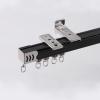TEN-HIGH Curtain Track 6.89ft, Aluminium Wall Mounted Track for Curtains, Room Divider-Ceiling Curtain Track Rail Black Color 2pcs, Wall Thickness 1.35mm view 1