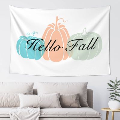 CakJuice Tapistreys for Room Hand-Drawn Style Hello Fall Tapestry Indie Room Decor Man Cave Accessories and Decor (Size : 100X150CM)