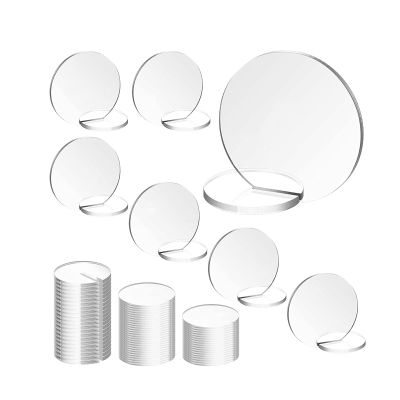 CLSQLXYJZC Acrylic Wedding Sign Table Numbers, Round Calligraphy Clear Table Number Display Stand with Stands, Table Number Signs Blank, for Event Party Cards Signs (Color : Clear, Size : 1 to 150)