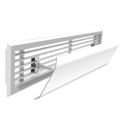 Width 7.9in/20cm, Sidewall/Ceiling Central AC Rectangle Adjustable Air Conditioner Deflector Vent Cover, Prevent The Cold Air from Blowing Straight, for Commercial Office Home ( Color : White , Size :