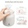 BJPKPK Insulated Water Bottles with Straw, 20 oz Cute Water Bottles with Handle, BPA Free Stainless Steel Metal Jug, Easy Carry Flasks for Men & Women, White view 3
