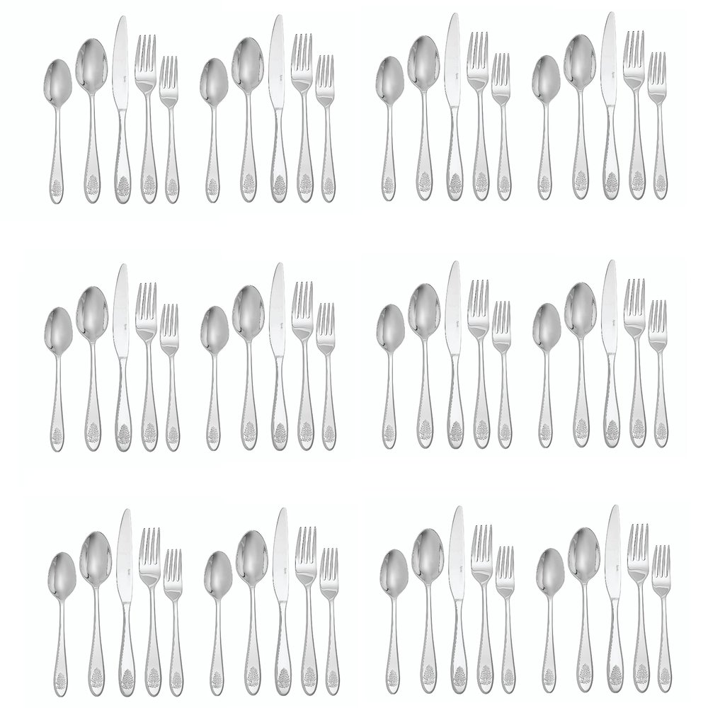 Spode Christmas Tree 18/10 Stainless 60pc. Flatware Set (Service for Twelve)