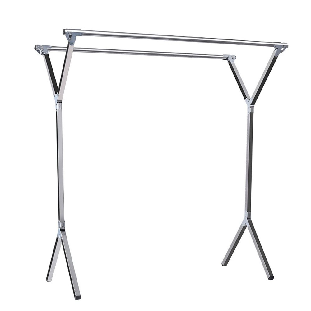CINVSERW Portable Clothes Drying Rack Adjustable, Foldable Laundry Rack, Stainless Steel Drying Racks Saves Space Large Capacity for Indoor Outdoor Use (200cm/79in)