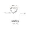 HARFINGTON 12pcs Table Number Holders 1.97 Inch 50mm Tall Mini Heart Shape Steel Photo Holders for Centerpieces Table Place Card Holders for Wedding Reception Party Office Home, Silver Tone view 2