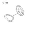 HARFINGTON 12pcs Table Number Holders 1.97 Inch 50mm Tall Mini Heart Shape Steel Photo Holders for Centerpieces Table Place Card Holders for Wedding Reception Party Office Home, Silver Tone view 3