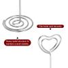 HARFINGTON 12pcs Table Number Holders 1.97 Inch 50mm Tall Mini Heart Shape Steel Photo Holders for Centerpieces Table Place Card Holders for Wedding Reception Party Office Home, Silver Tone view 4