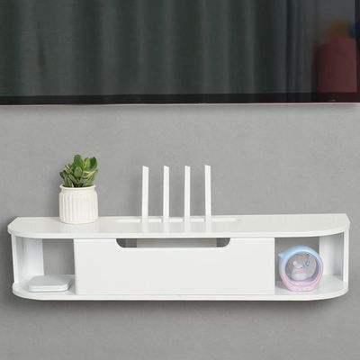 IBOWZ Floating TV Stand Cabinet Floating Tv Cabinet Wood with Open Storage Space Wall Mounted Tv Unit Shelf Component with Cable Management Tv Cabinet