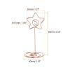 HARFINGTON 12pcs Table Number Holders 3.35 Inch 85mm Tall Star Shape Steel Photo Holders for Centerpieces Table Place Card Holders for Wedding Reception Party Office Home, Rose Gold view 2