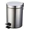 DYPASA Garbage Can 12 Liter Round Small Steel Step Trash Can WastebasketHands-Free Kitchen Step Trash Can with Soft-Close LidTrash Bin Wastepaper Basket view 1