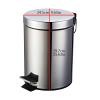 DYPASA Garbage Can 12 Liter Round Small Steel Step Trash Can WastebasketHands-Free Kitchen Step Trash Can with Soft-Close LidTrash Bin Wastepaper Basket view 2