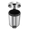 DYPASA Garbage Can 12 Liter Round Small Steel Step Trash Can WastebasketHands-Free Kitchen Step Trash Can with Soft-Close LidTrash Bin Wastepaper Basket view 3