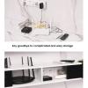 IBOWZ Floating TV Stand Cabinet Wall Mounted Tv Unit Floating Tv Shelf,Floating Tv Stand for Living Room Tv and Medianiture,Set-Top Box Shelf WiFi Router Box view 4