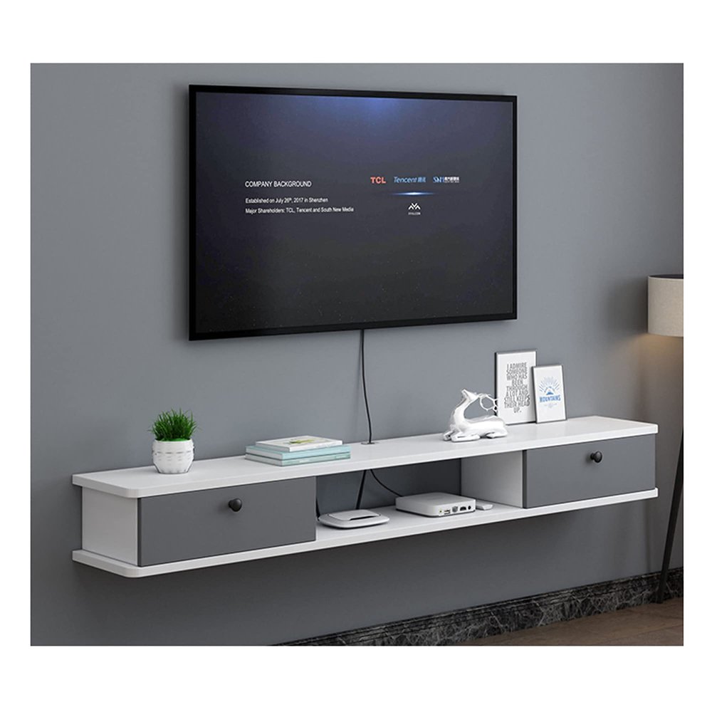 IBOWZ Floating TV Stand Cabinet Tv Stand Cabinet Tv Wall Units for Living Room Floating Tv Unit Cabinet Wall Mounted Tv Shelf for Living Room Entertainment Center