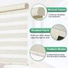 Tonature Zebra Window Shades, Cordless Roller Window Blinds for Patio Door, Light Control for Day and Night, Easy to Install, Beige, 27.5" W x 36" H view 3