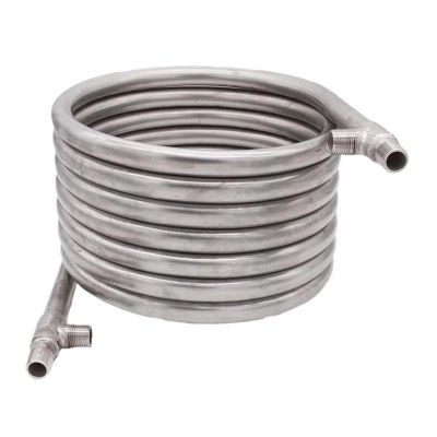 HMWOKPOT 1/2" NPT Stainless Steel Counterflow Wort Chiller for Beer Brewing Homebrew Beer & Wine Making Brewing Equipment