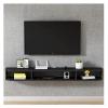 Floating TV Stand Cabinet Tv Cabinet Wall Floating Shelf Wall-Mounted Shelf Floating Shelf Tv Storage Shelf Versatile Entertainment Center Media Stand Tv Console or Storage Shelf Tv Stand Component S view 2