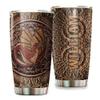 Personalized Viking Tumbler 20oz Viking Gifts for Men, Norse Mythology Gifts - Dragon Viking Mug Gifts for Men, Women, Inspirational Wooden Dragon Tumbler Cup Gifts for Valentines Day Birthday view 1