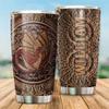 Personalized Viking Tumbler 20oz Viking Gifts for Men, Norse Mythology Gifts - Dragon Viking Mug Gifts for Men, Women, Inspirational Wooden Dragon Tumbler Cup Gifts for Valentines Day Birthday view 2
