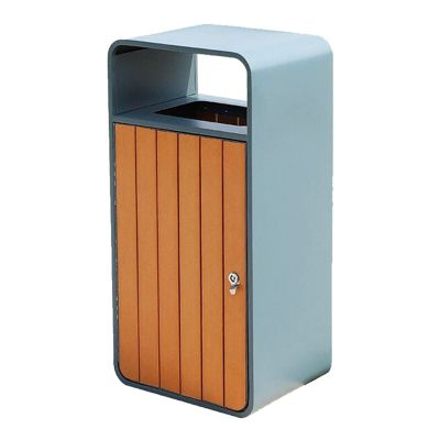 DYPASA Garbage Can Large Stainless Steel Trash CanOutdoor/Indoor Garbage Container BinRectangular Trash/Garbage CanUse in Public Places Wastepaper Basket