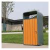 DYPASA Garbage Can Large Stainless Steel Trash CanOutdoor/Indoor Garbage Container BinRectangular Trash/Garbage CanUse in Public Places Wastepaper Basket view 4
