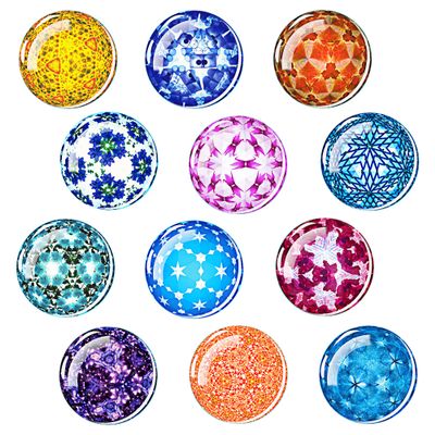 Refrigerator Magnets Fridge Magnets Decorative Magnets for Whiteboard Kitchen Magnets Locker Kaleidoscope Magnets