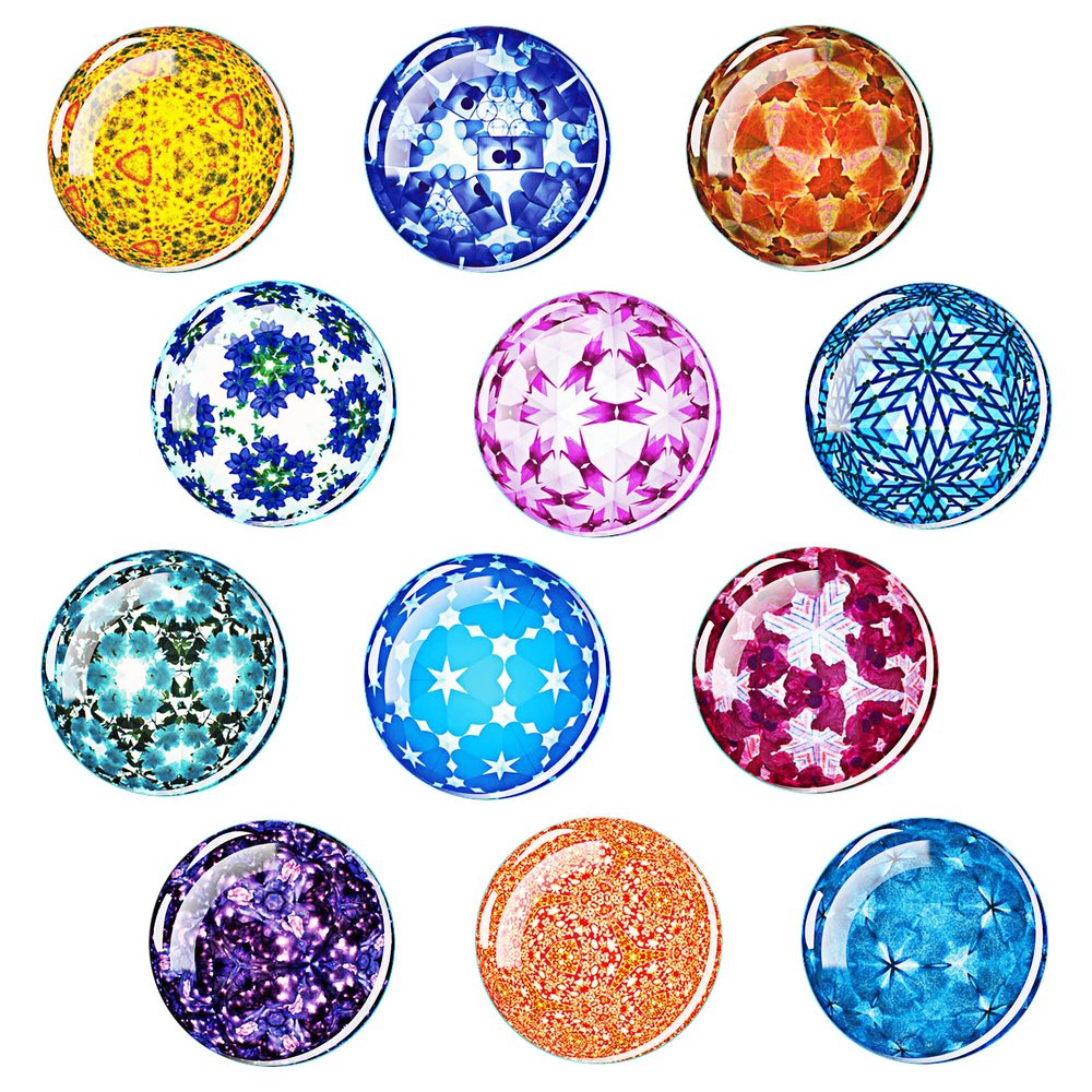 Refrigerator Magnets Fridge Magnets Decorative Magnets for Whiteboard Kitchen Magnets Locker Kaleidoscope Magnets