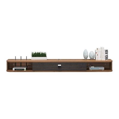 IBOWZ Floating TV Stand Cabinet Wall Mounted Media Console,Solid Wood Floating Tv Stand Space Saving Wall Mount Entertainment Unit for Living Room,Bedroom