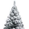 CUMYZO Artificial Christmas Tree with Flocked Snow Green 4 ft PVC 2.51kg/5.52ib Christmas Trees view 3