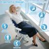 CushZone Seat Cushion, Lumbar Support Pillow with Adjustable Strap-Chair Cushions for Sciatica Pain Relief-with Washable Cover Memory Foam for Car, Travel and Wheelchair-Blue X-Large view 2