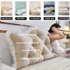 ZZYK Wedge Headboard Pillow Dorm Home Reading Pillow Back Support for Sitting Up in Bed Bolster Oversize Lumbar Cushion Body Bedrest with Removable Cover,Khaki,47.2"/120cm(Full) view 3