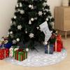 CUMYZO Luxury Christmas Tree Skirt with Sock White 4 ft Fabric 0.21kg/0.46ib Christmas Tree Skirts view 2