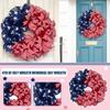 Ujicde Summer Patriotic Independence Day Wreath, 4th of July Wreaths for Front Door, Handcrafted Memorial Day Wreaths, Festival Celebration USA Flag Printed Wreath (Color : A) view 2