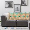Set of 4 Hello Gorgeous Emerald Pillow Covers 18"x18" Eyelash Luxury Summer Beach Eyelash Print Outdoor Sofa Throw Pillows Cover for Couch Living Room Bed Indoors Home Decor view 3