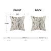 AEIOAE Spring Pillow Covers 16x16 Inch Set of 2,Black Gray Wild Flower Plant Throw Pillows Case,Seasonal Floral Outdoor Decorative Square Linen Farmhouse Decor Cushion Covers for Home Sofa Bed Couch view 4