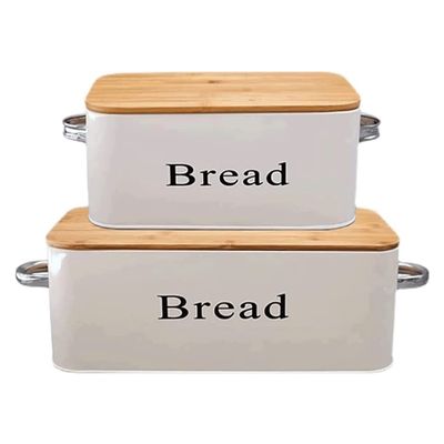 LIOONS Classic Bread Box Retro Metal Bread Box, Old-Fashioned Bread Bucket with Lid 5.7/12l Large Capacity Bread Storage Bread Holder Food Storage