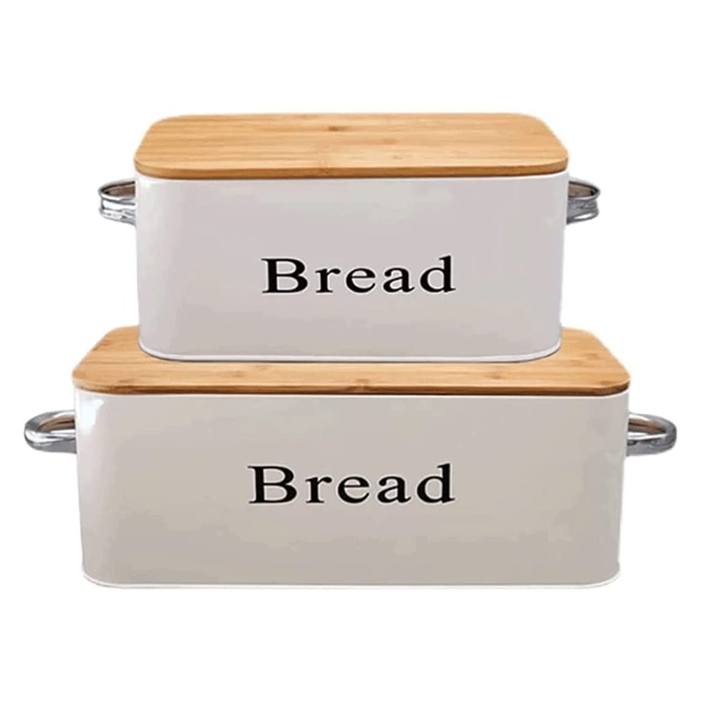LIOONS Classic Bread Box Retro Metal Bread Box, Old-Fashioned Bread Bucket with Lid 5.7/12l Large Capacity Bread Storage Bread Holder Food Storage