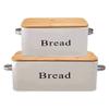 LIOONS Classic Bread Box Retro Metal Bread Box, Old-Fashioned Bread Bucket with Lid 5.7/12l Large Capacity Bread Storage Bread Holder Food Storage view 1