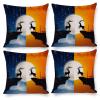 Set of 4 Fantasy Deer Pillow Covers 18"x18" Abstract Anime Day & Night Old Forest Wildlife Deer Outdoor Sofa Throw Pillows Cover for Couch Living Room Bed Indoors Home Decor view 1