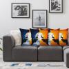 Set of 4 Fantasy Deer Pillow Covers 18"x18" Abstract Anime Day & Night Old Forest Wildlife Deer Outdoor Sofa Throw Pillows Cover for Couch Living Room Bed Indoors Home Decor view 3