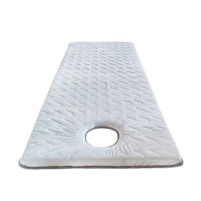 Square/Round/Trapezoidal Head Lash Bed Cushion Memory Foam,Spa Bed Mattress Topper,Plush Pad for Massage Table,with Face Breathing Hole & Elastic Straps,Soft Comfortable,Grey 5cm,S 80x190cm
